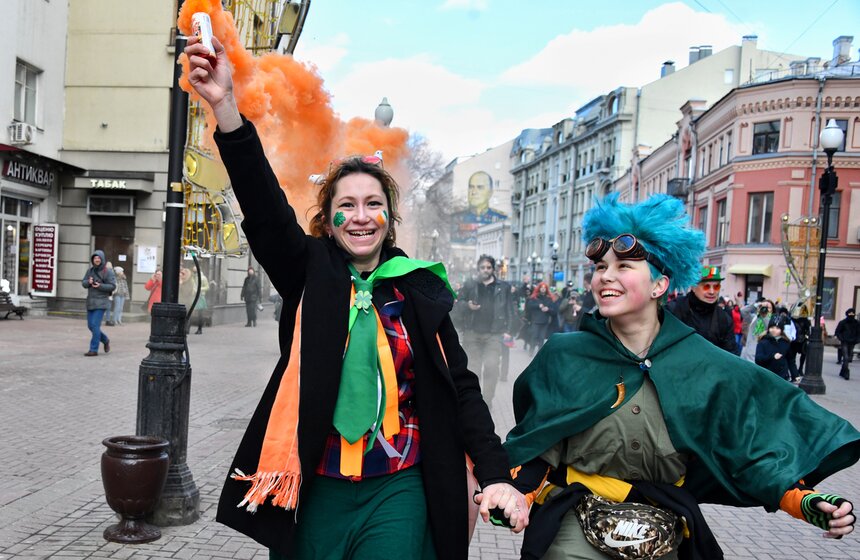 Парад ко Дню святого Патрика прошел в Москве 18 фото