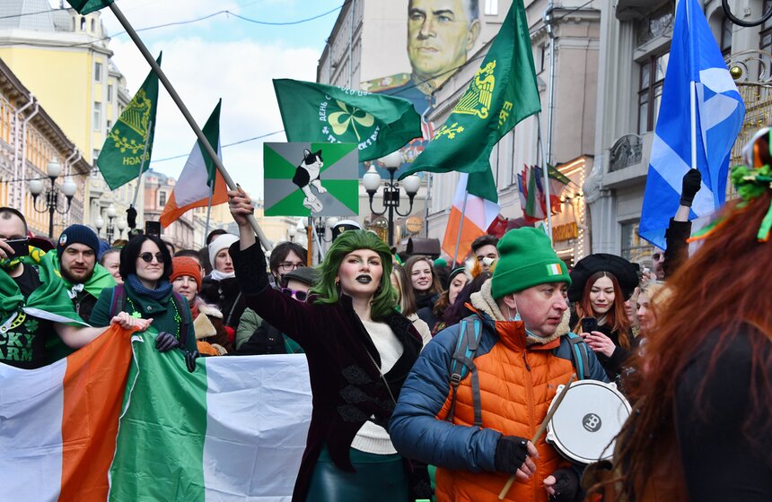 Парад ко Дню святого Патрика прошел в Москве 17 фото