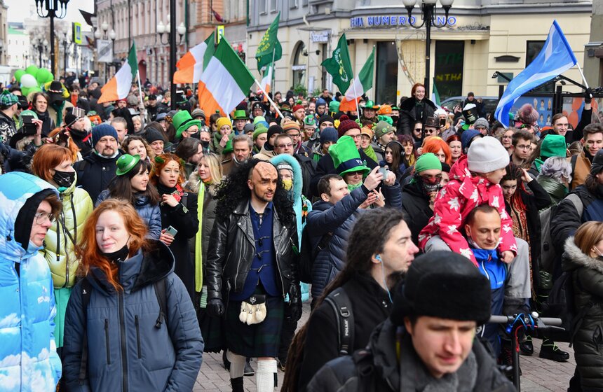 Парад ко Дню святого Патрика прошел в Москве 14 фото
