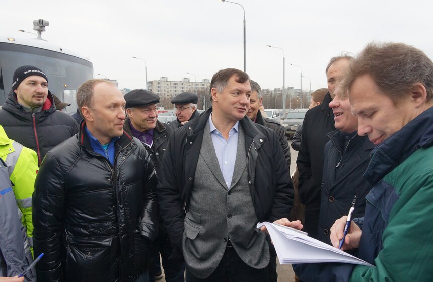 Марат Хуснуллин посетил стройплощадку метро "Рассказовка" 6 фото