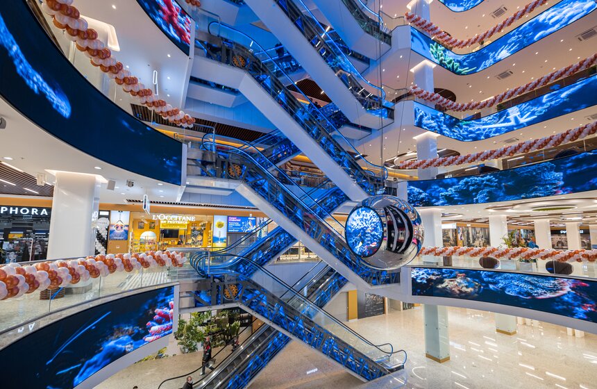 В ТРЦ "Щелковский", который находится на первом-пятом этажах многогофункционального комплекса, будут работать около 250 различных арендаторов