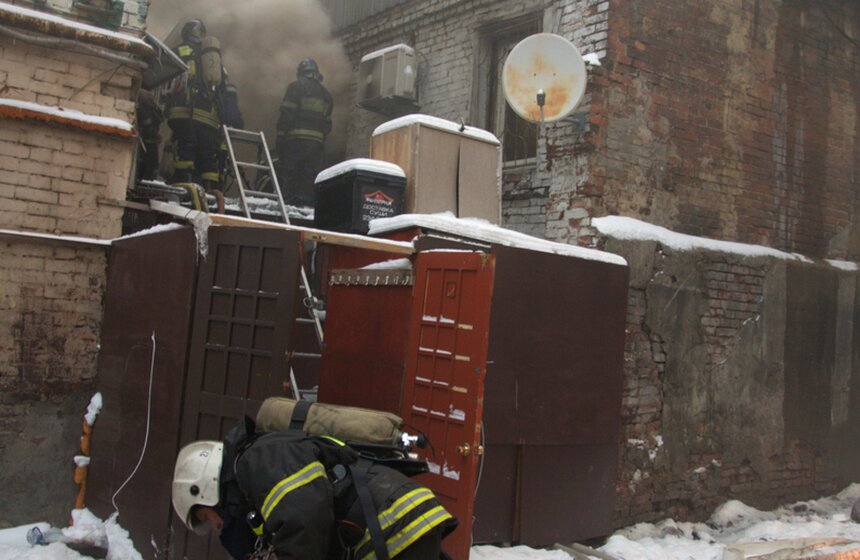 В офисном здании у Белорусского вокзала произошел пожар 12 фото