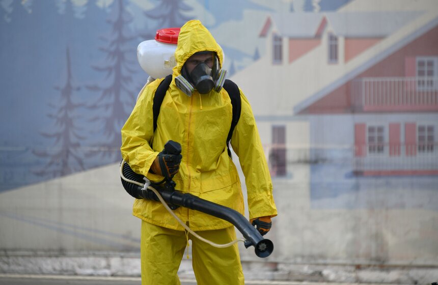 В столице провели дезинфекцию Савеловского вокзала 13 фото