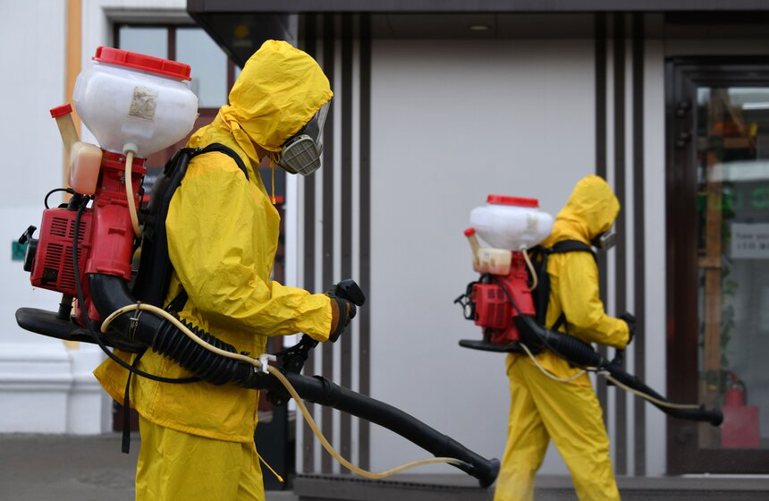 В столице провели дезинфекцию Савеловского вокзала 19 фото