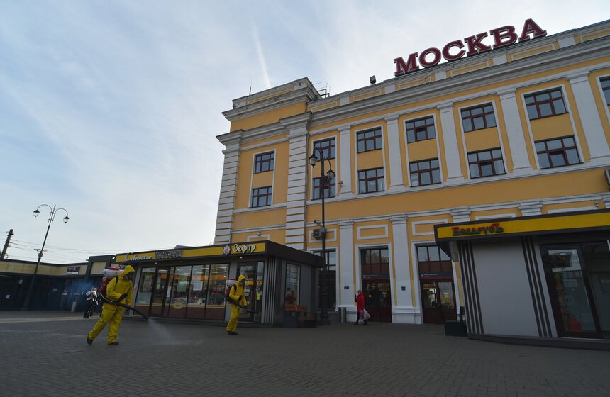 В столице провели дезинфекцию Савеловского вокзала 1 фото