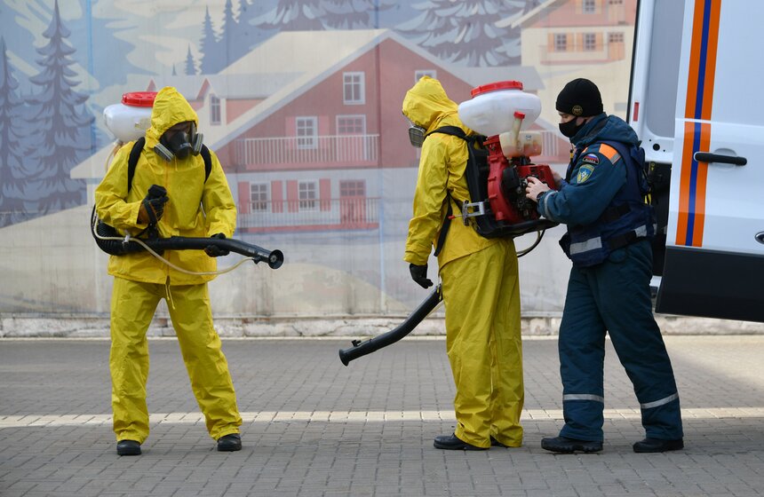 В столице провели дезинфекцию Савеловского вокзала 12 фото