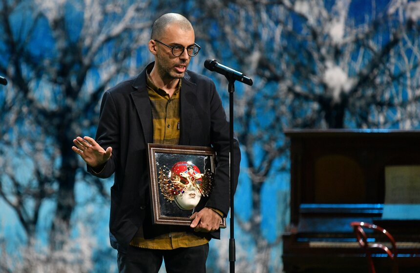 Композитор Дмитрий Курляндский, ставший лауреатом премии в номинации "Лучшая работа композитора в музыкальном театре" за работу "Октавия. Трепанация" (Электротеатр Станиславский, Москва)