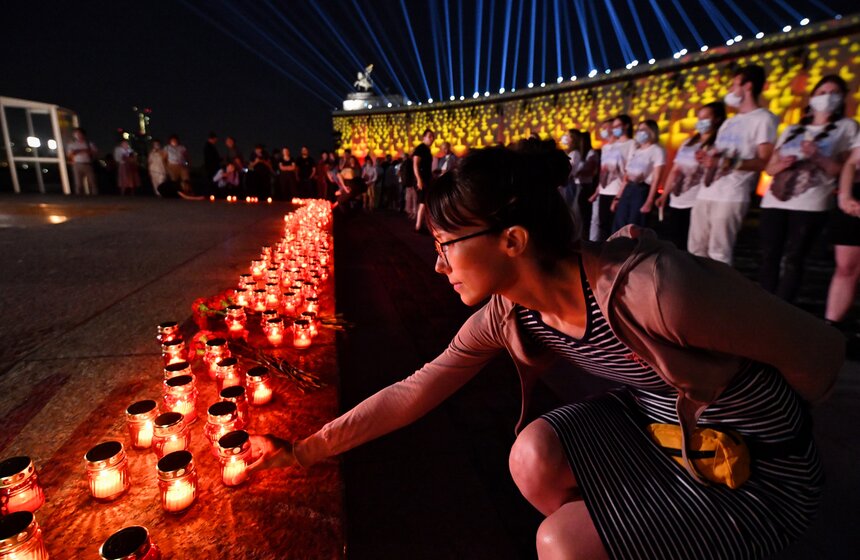 В Москве прошла акция "Свеча памяти" к 80-летию с начала ВОВ 16 фото