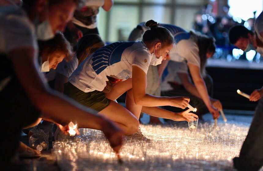В Москве прошла акция "Свеча памяти" к 80-летию с начала ВОВ 6 фото
