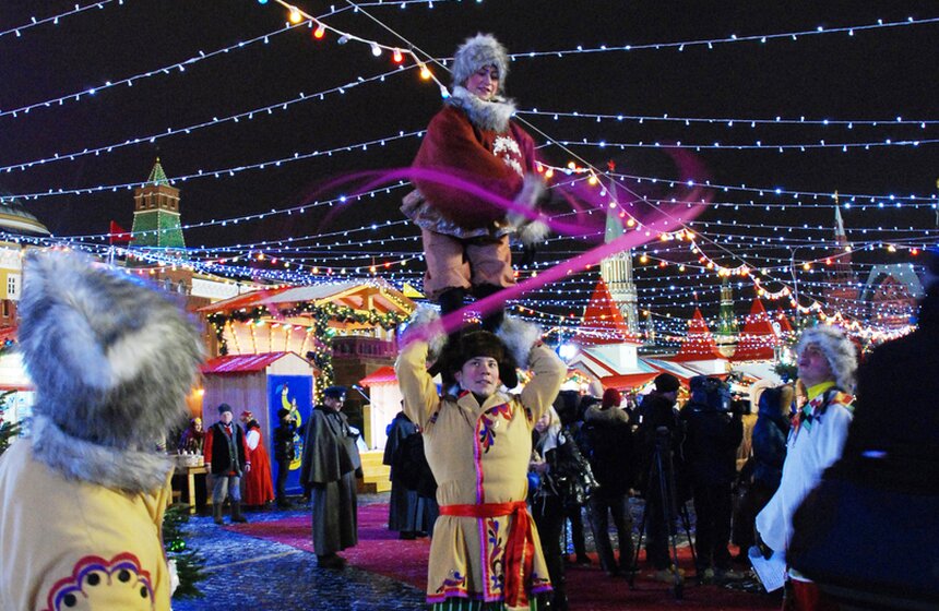 На Красной площади открылась Рождественская ярмарка 14 фото