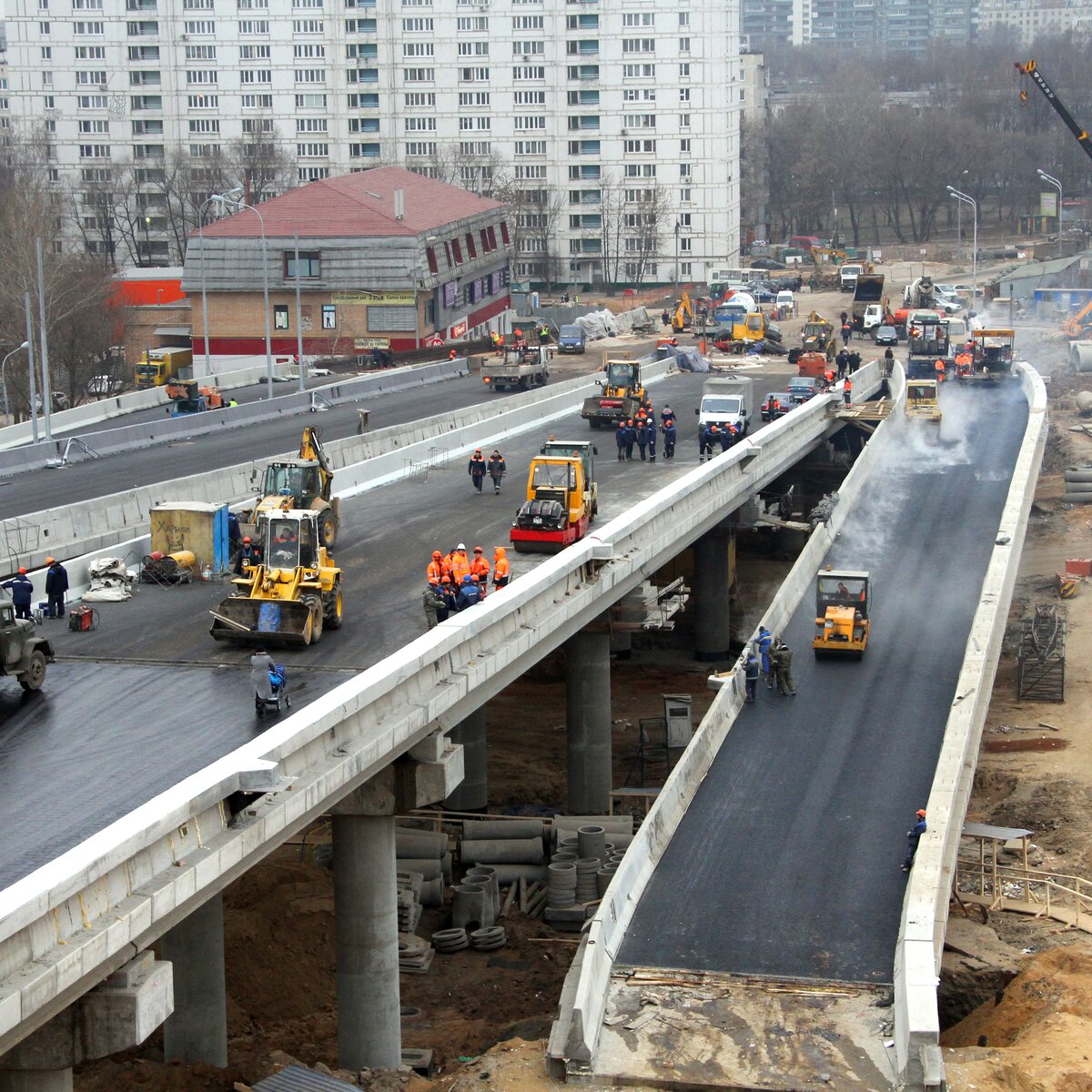 Дороги москвы реконструкция. Ховринский путепровод Москва. Эстакада Ховрино. Путепровод на улице Барклая. Временная эстакада Дмитровское шоссе.