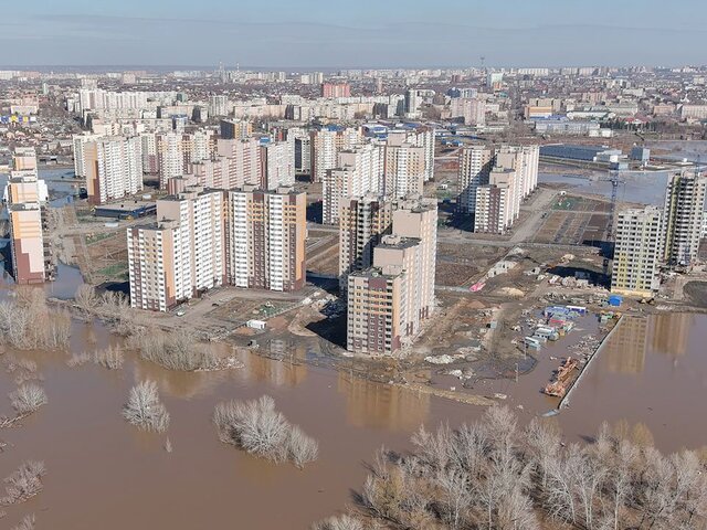 Вода в реке Урал у Оренбурга поднялась до 1 185 см