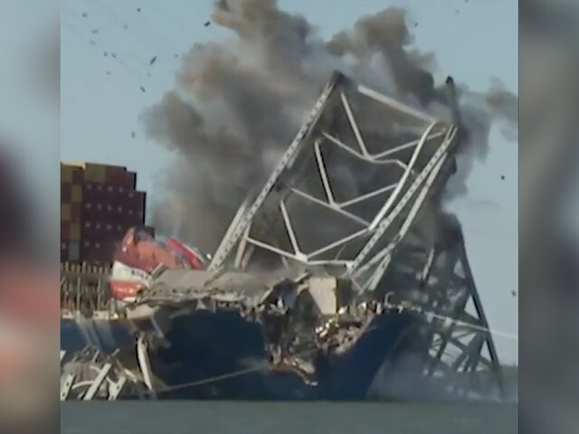 Армия США взрывом снесла обрушившийся мост в Балтиморе