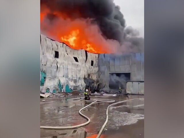 Пожар в ангаре под Санкт-Петербургом локализован