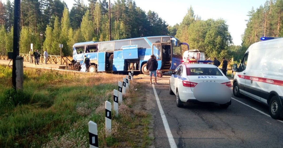 Число пострадавших в ДТП с автобусом и поездом в Ленобласти выросло до 16 Число пострадавших в ДТП с автобусом и поездом в Ленобласти выросло до 16