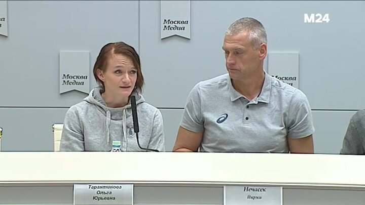 Пресс конференция спортсменов