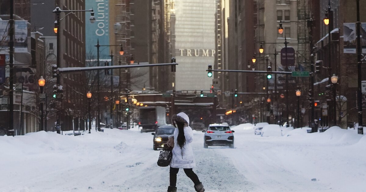 Снежная буря сша