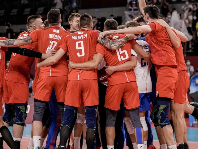 Российские волейболисты обыграли команду Нидерландов на чемпионате Европы