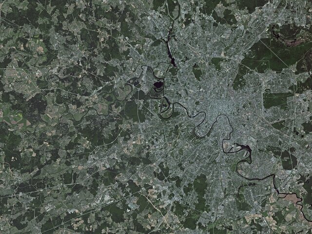"Роскосмос" опубликовал снимок Москвы с орбиты ко Дню города