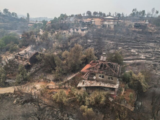Лесной пожар в Турции достиг теплоэлектростанции