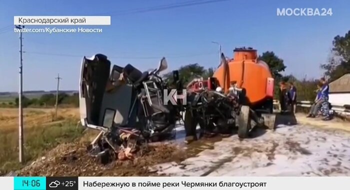 Бмв врезалась в бензовоз
