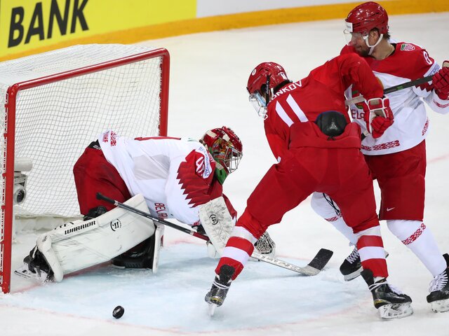 Российские хоккеисты разгромили сборную Белоруссии на чемпионате мира в Риге