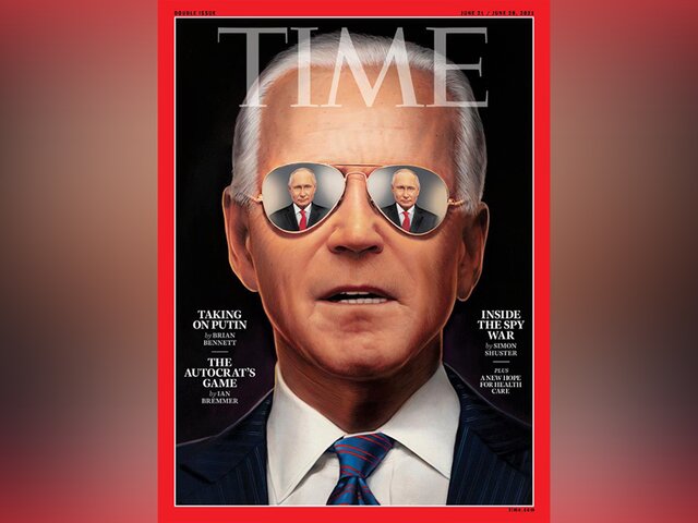 Эксперт объяснил, почему на обложке журнала Time Путин отражается в очках Байдена