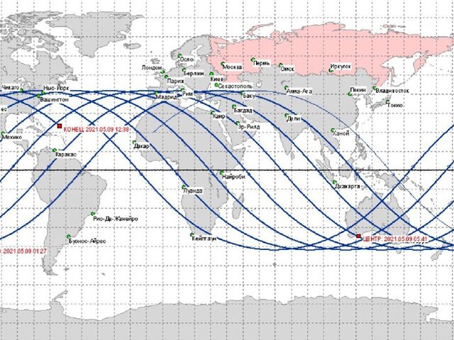 В "Роскосмосе" показали карту падения неуправляемой китайской ракеты