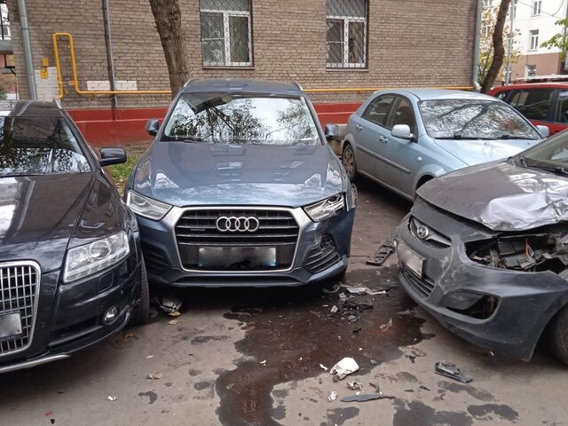 Пьяная автоледи повредила семь машин на юго-востоке Москвы