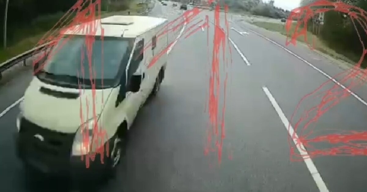 Видео с регистратора аварии