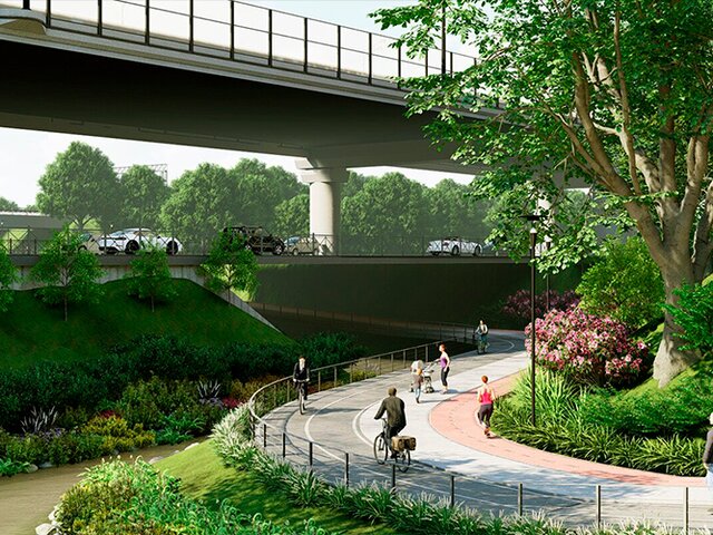 Велопешеходный мост появится под МЦК в районе будущего парка 