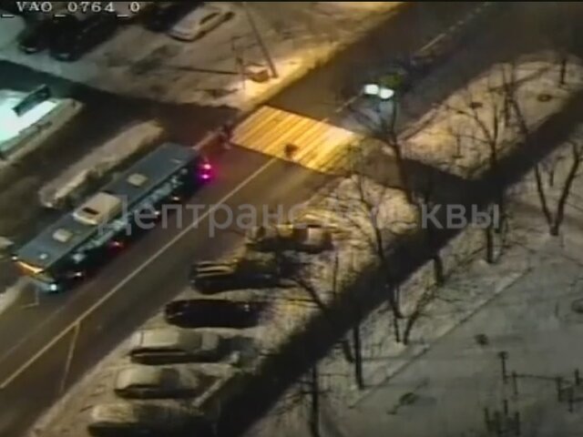 Водитель сбил пешехода на переходе в Москве