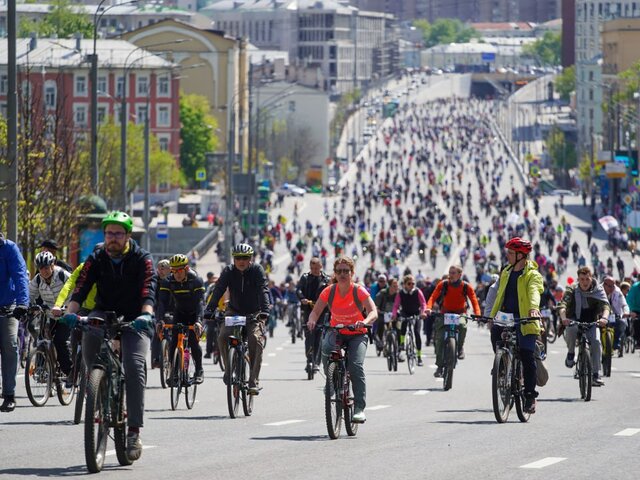 Свыше 40 тыс человек присоединились к Весеннему велофестивалю в Москве