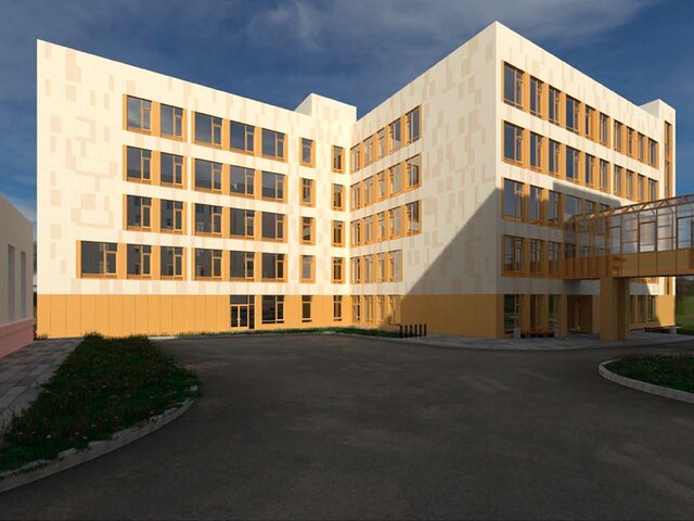 Работы по отделке фасадов учебного корпуса в Ховрине завершены на 74%