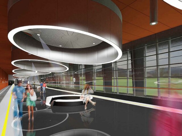 Монтаж каркасов световых конструкций завершается на станции столичного метро 