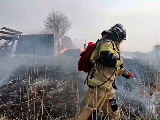 Пожар в деревне Логоушка Курганской области ликвидирован