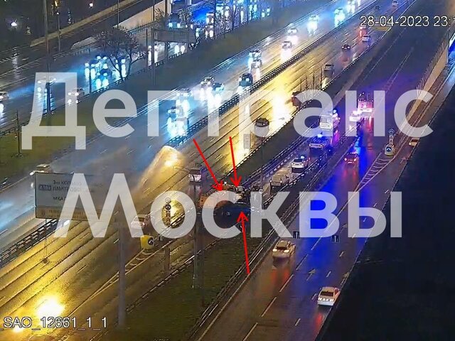 На Ленинградском проспекте из-за ДТП заблокировано движение на Третье транспортное кольцо
