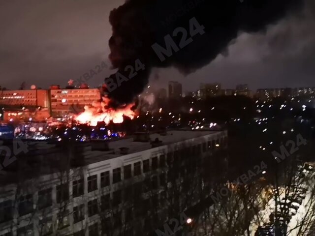 В Отрадном в Москве произошел крупный пожар
