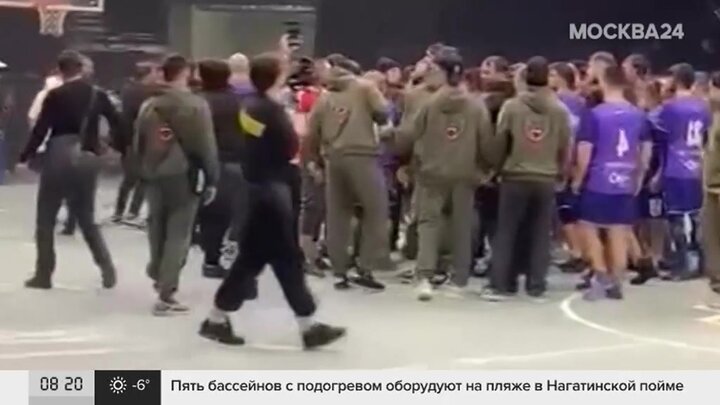 Массовая драка в москве на турнире. Военные соревнования.