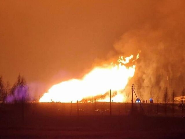 Пожарные локализовали возгорание на газопроводе в Литве