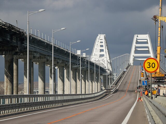 Автодорожную часть Крымского моста временно закроют 20 января