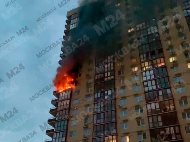 Пожар произошел в квартире многоэтажного дома в Подмосковье