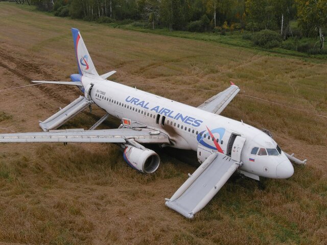Севший в поле под Новосибирском самолет Airbus A320 спишут в утиль