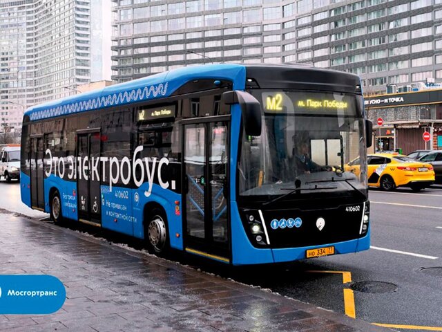 Электробусы начали работать на маршруте м2 в Москве