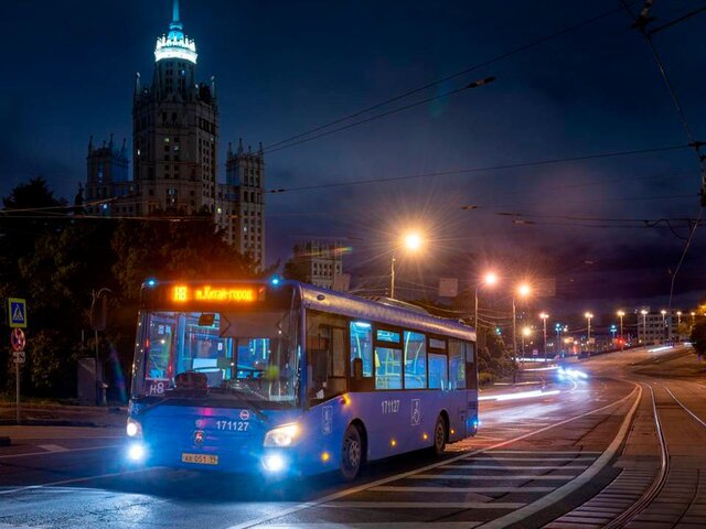 Собянин заявил, что ночные маршруты наземного транспорта Москвы перевезли 11 млн человек