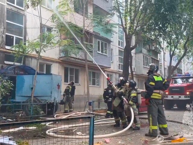 Пожар в доме в Астрахани, где взорвался газ, локализован