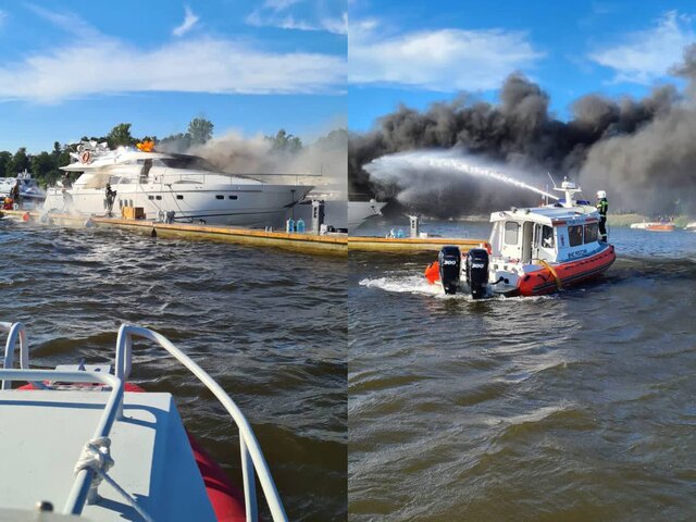 Прокуратура назвала возможную причину пожара на яхте в Санкт-Петербурге