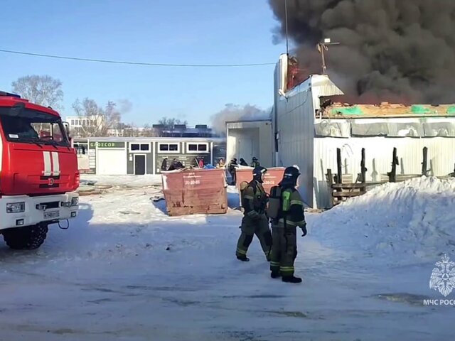 Пожарные ликвидировали открытый огонь в мебельном цехе в Саранске