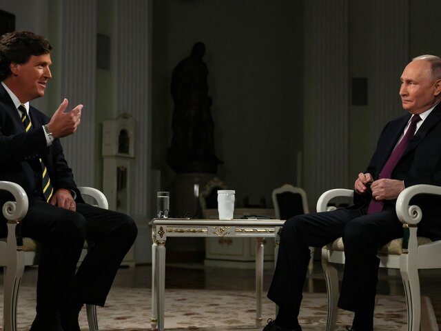 Путин положительно оценил то, что на Западе посмотрели его интервью журналисту Карлсону
